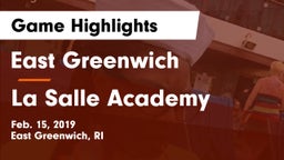 East Greenwich  vs La Salle Academy Game Highlights - Feb. 15, 2019