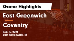 East Greenwich  vs Coventry  Game Highlights - Feb. 5, 2021