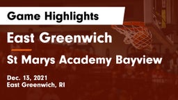 East Greenwich  vs St Marys Academy Bayview Game Highlights - Dec. 13, 2021