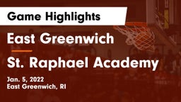East Greenwich  vs St. Raphael Academy Game Highlights - Jan. 5, 2022