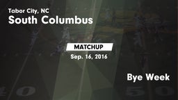 Matchup: South Columbus vs. Bye Week 2016