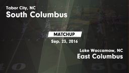 Matchup: South Columbus vs. East Columbus  2016