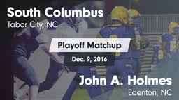 Matchup: South Columbus vs. John A. Holmes  2016