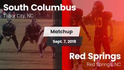 Matchup: South Columbus vs. Red Springs  2018