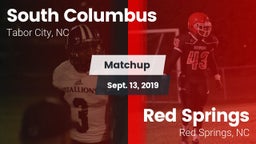 Matchup: South Columbus vs. Red Springs  2019