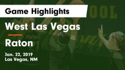 West Las Vegas  vs Raton  Game Highlights - Jan. 22, 2019