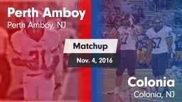 Matchup: Perth Amboy vs. Colonia  2016