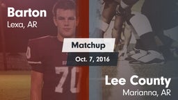 Matchup: Barton vs. Lee County  2016
