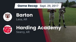 Recap: Barton  vs. Harding Academy  2017