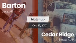 Matchup: Barton vs. Cedar Ridge  2017