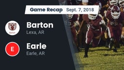 Recap: Barton  vs. Earle  2018