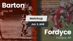 Matchup: Barton vs. Fordyce  2018