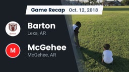 Recap: Barton  vs. McGehee  2018