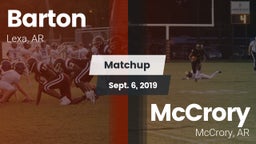 Matchup: Barton vs. McCrory  2019