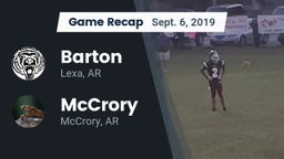 Recap: Barton  vs. McCrory  2019