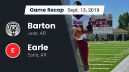 Recap: Barton  vs. Earle  2019