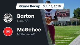 Recap: Barton  vs. McGehee  2019