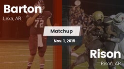 Matchup: Barton vs. Rison  2019