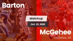 Matchup: Barton vs. McGehee  2020