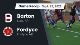 Recap: Barton  vs. Fordyce  2022