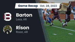 Recap: Barton  vs. Rison  2022