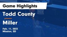 Todd County  vs Miller  Game Highlights - Feb. 11, 2023