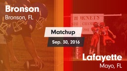 Matchup: Bronson vs. Lafayette  2016