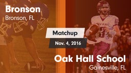 Matchup: Bronson vs. Oak Hall School 2016