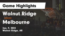 Walnut Ridge  vs Melbourne  Game Highlights - Jan. 9, 2024