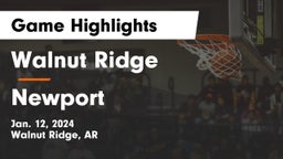 Walnut Ridge  vs Newport  Game Highlights - Jan. 12, 2024