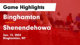 Binghamton  vs Shenendehowa  Game Highlights - Jan. 13, 2024