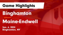 Binghamton  vs Maine-Endwell  Game Highlights - Jan. 6, 2024