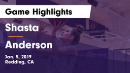 Shasta  vs Anderson  Game Highlights - Jan. 5, 2019