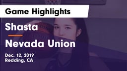 Shasta  vs Nevada Union  Game Highlights - Dec. 12, 2019