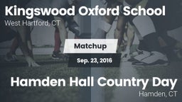 Matchup: Kingswood Oxford vs. Hamden Hall Country Day  2016