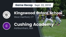 Recap: Kingswood Oxford School vs. Cushing Academy  2018