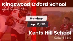 Matchup: Kingswood Oxford vs. Kents Hill School 2018