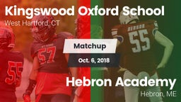 Matchup: Kingswood Oxford vs. Hebron Academy  2018