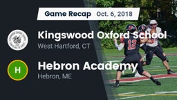 Recap: Kingswood Oxford School vs. Hebron Academy  2018