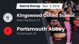 Recap: Kingswood Oxford School vs. Portsmouth Abbey  2018