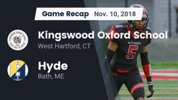 Recap: Kingswood Oxford School vs. Hyde  2018