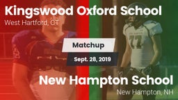 Matchup: Kingswood Oxford vs. New Hampton School  2019