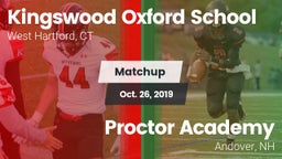 Matchup: Kingswood Oxford vs. Proctor Academy  2019
