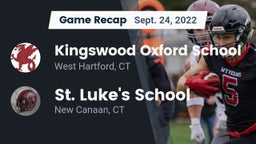 Recap: Kingswood Oxford School vs. St. Luke's School 2022