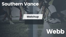 Matchup: Southern Vance vs. Webb  2016