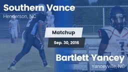 Matchup: Southern Vance vs. Bartlett Yancey  2016
