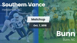 Matchup: Southern Vance vs. Bunn  2016