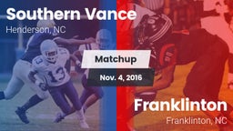 Matchup: Southern Vance vs. Franklinton  2016