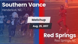 Matchup: Southern Vance vs. Red Springs  2017