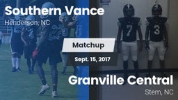 Matchup: Southern Vance vs. Granville Central  2017